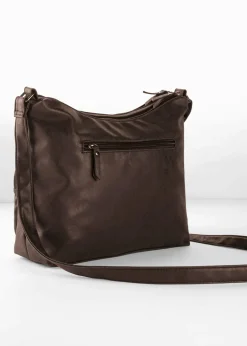 bonprix bonprix Bolso bandolera con bolsillos exteriores Marrón oscuro Discount