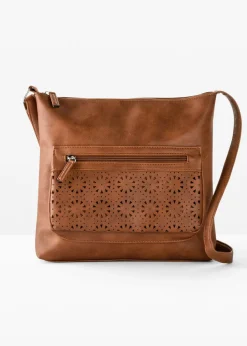 bonprix bonprix Bolso bandolera con bolsillos exteriores decorativos Coñac Discount