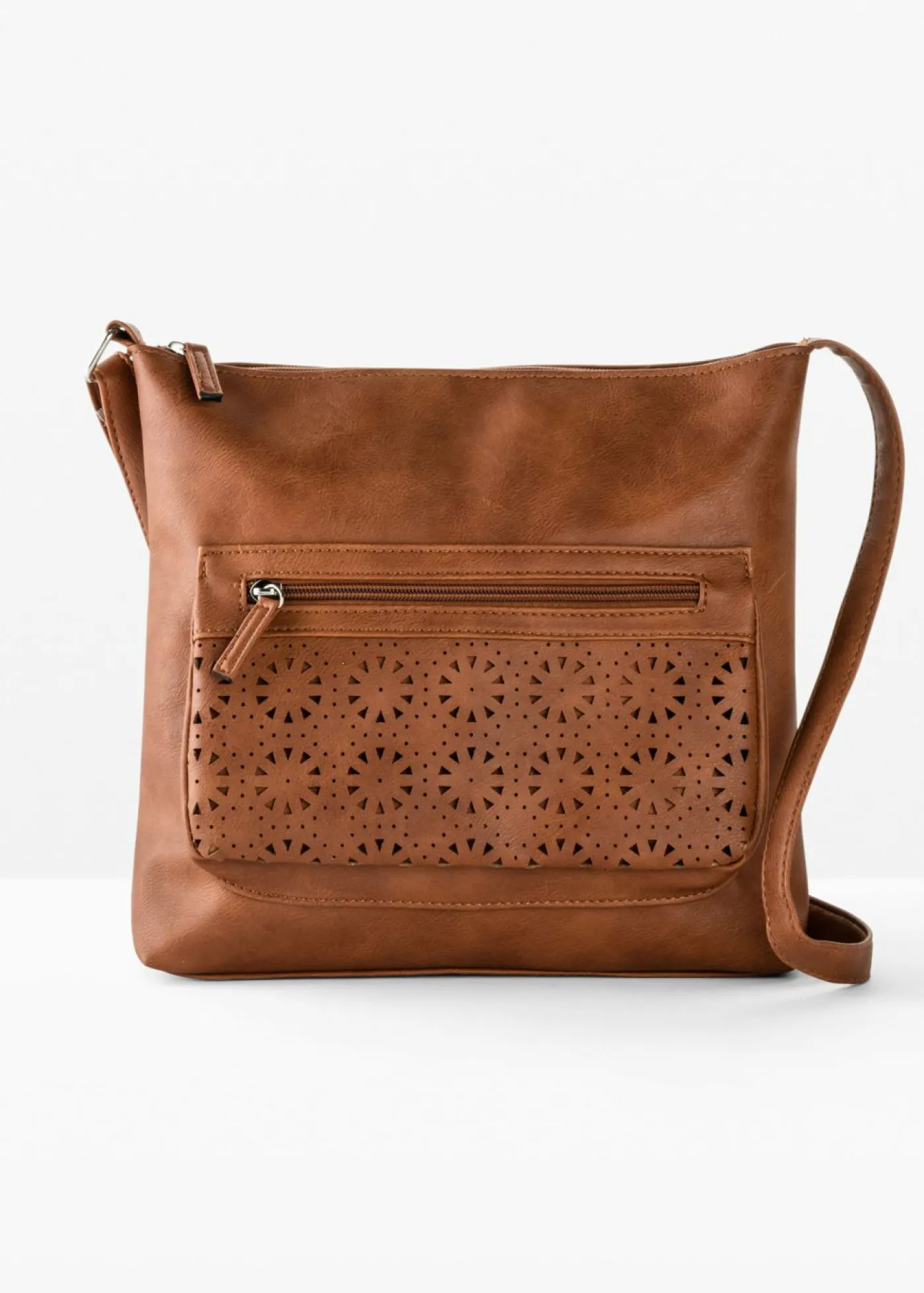bonprix bonprix Bolso bandolera con bolsillos exteriores decorativos Coñac Discount