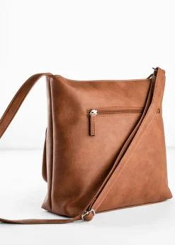bonprix bonprix Bolso bandolera con bolsillos exteriores decorativos Coñac Discount