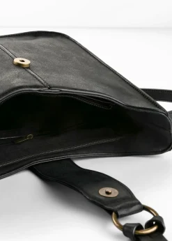 bonprix bonprix Bolso bandolera con detalle de hebilla decorativa Negro Discount