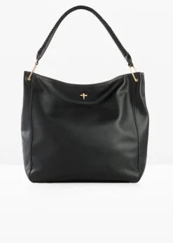 bonprix bonprix Bolso bandolera con detalle de correa Negro Clearance