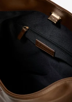 bonprix bonprix Bolso bandolera con detalle de correa marrón Discount