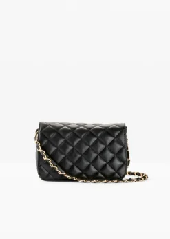 bonprix bonprix Bolso bandolera con pespunte decorativo Negro-dorado Best