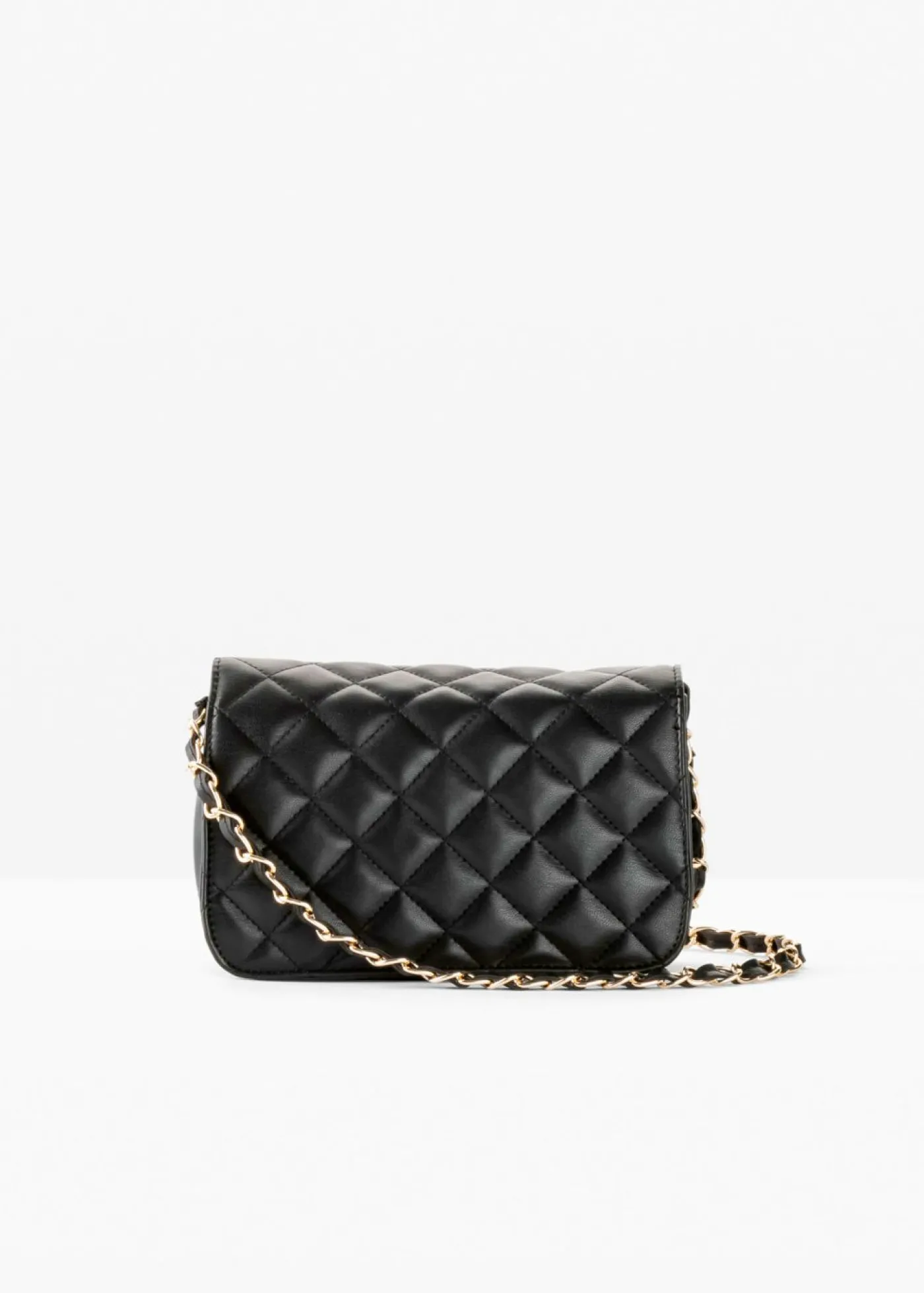 bonprix bonprix Bolso bandolera con pespunte decorativo Negro-dorado Best