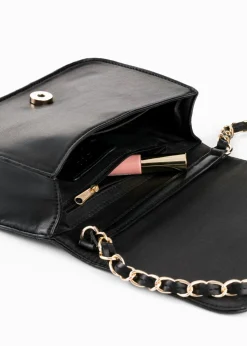 bonprix bonprix Bolso bandolera con pespunte decorativo Negro-dorado Best