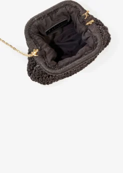 bonprix bonprix Bolso bandolera de paja Negro Clearance