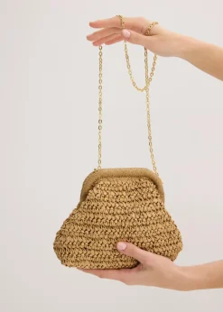 bonprix bonprix Bolso bandolera de paja Crudo Best