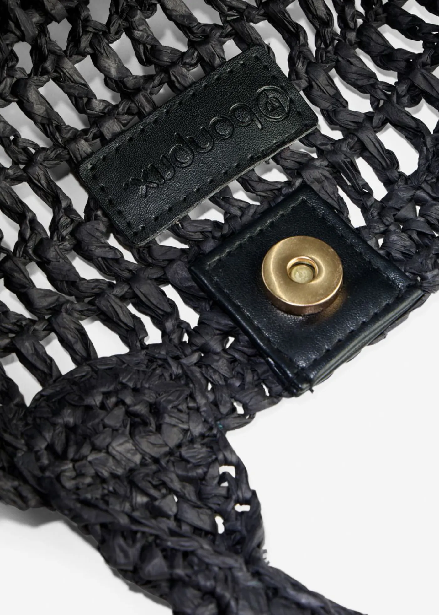 bonprix bonprix Bolso bandolera de paja Negro New
