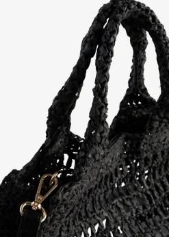 bonprix bonprix Bolso bandolera de paja Negro New