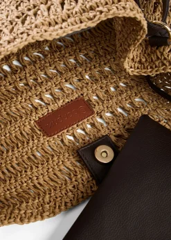 bonprix bonprix Bolso bandolera de paja Beige natural Discount
