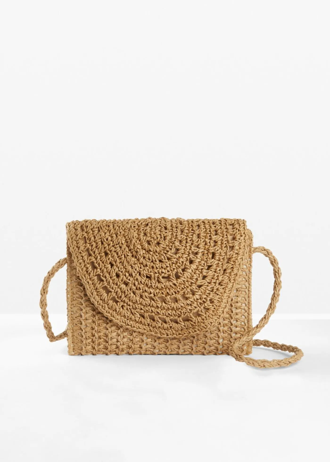bonprix bonprix Bolso bandolera de paja Crudo Online