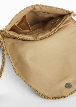 bonprix bonprix Bolso bandolera de paja Crudo Online