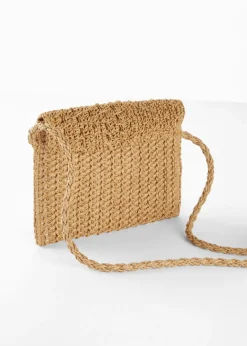 bonprix bonprix Bolso bandolera de paja Crudo Online