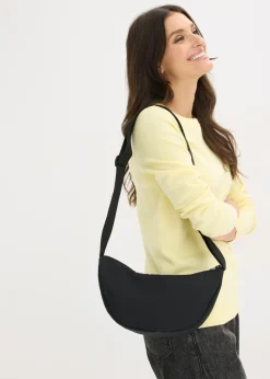 bonprix bonprix Bolso bandolera ligeramente forrado Negro Outlet