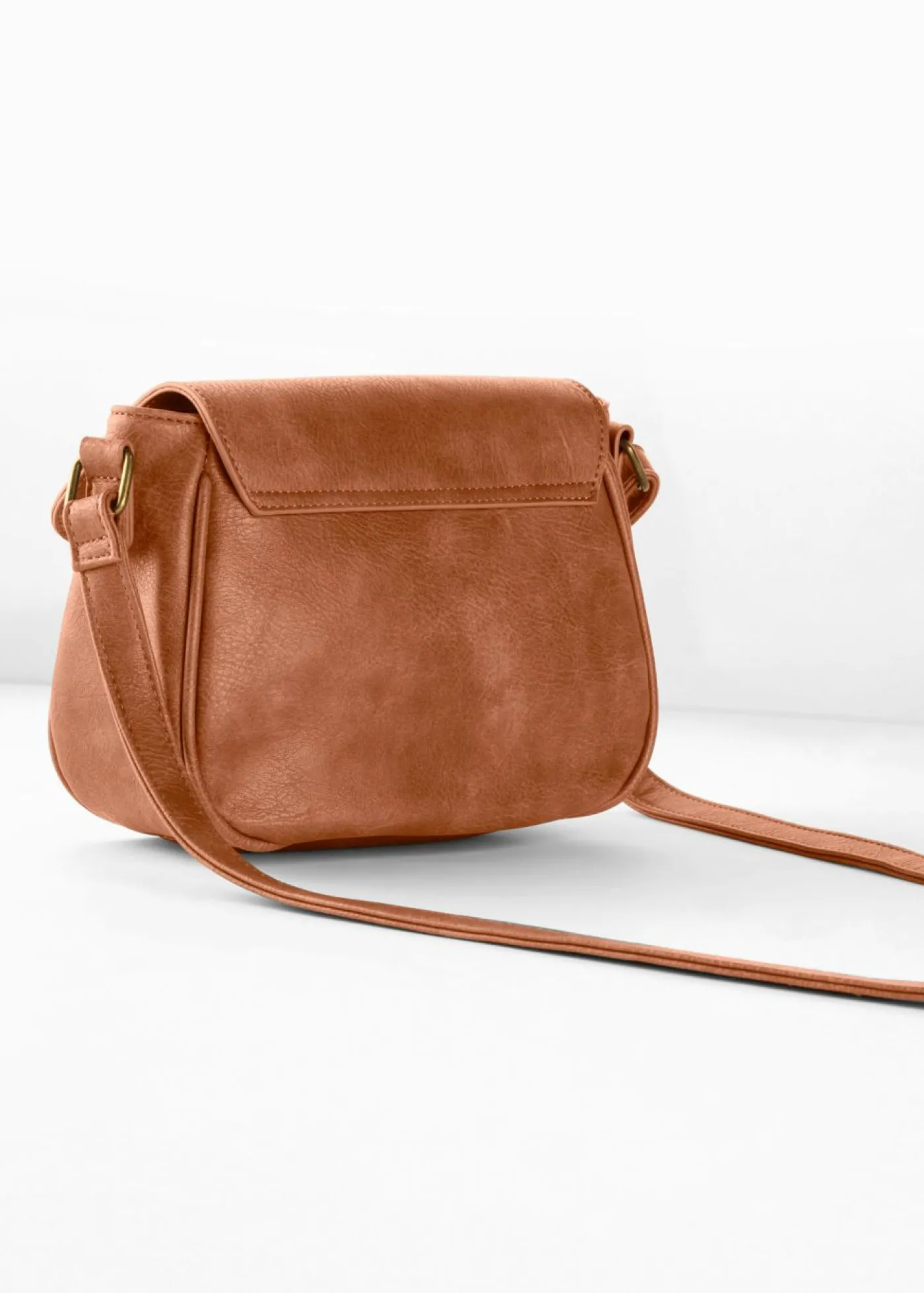 bonprix bonprix Bolso bandolera pequeño con detalle de hebilla Coñac Outlet