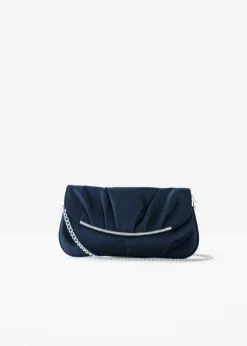 bonprix bonprix Bolso clutch con decoración de pedrería Azul marino Sale