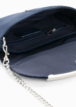 bonprix bonprix Bolso clutch con decoración de pedrería Azul marino Sale