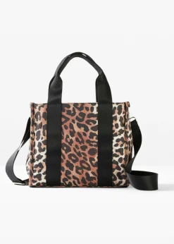bonprix bonprix Bolso de mano estampado leo negro/beige New