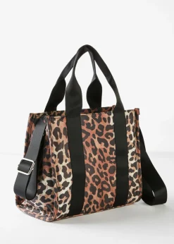 bonprix bonprix Bolso de mano estampado leo negro/beige New