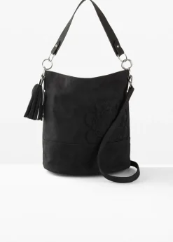 bonprix bonprix Bolso de mano con bordado Negro Online