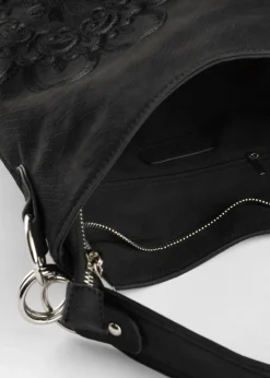 bonprix bonprix Bolso de mano con bordado Negro Online