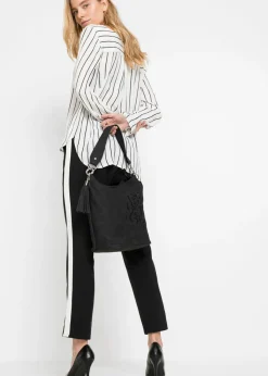 bonprix bonprix Bolso de mano con bordado Negro Online