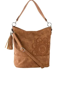 bonprix bonprix Bolso de mano con bordado Coñac Discount