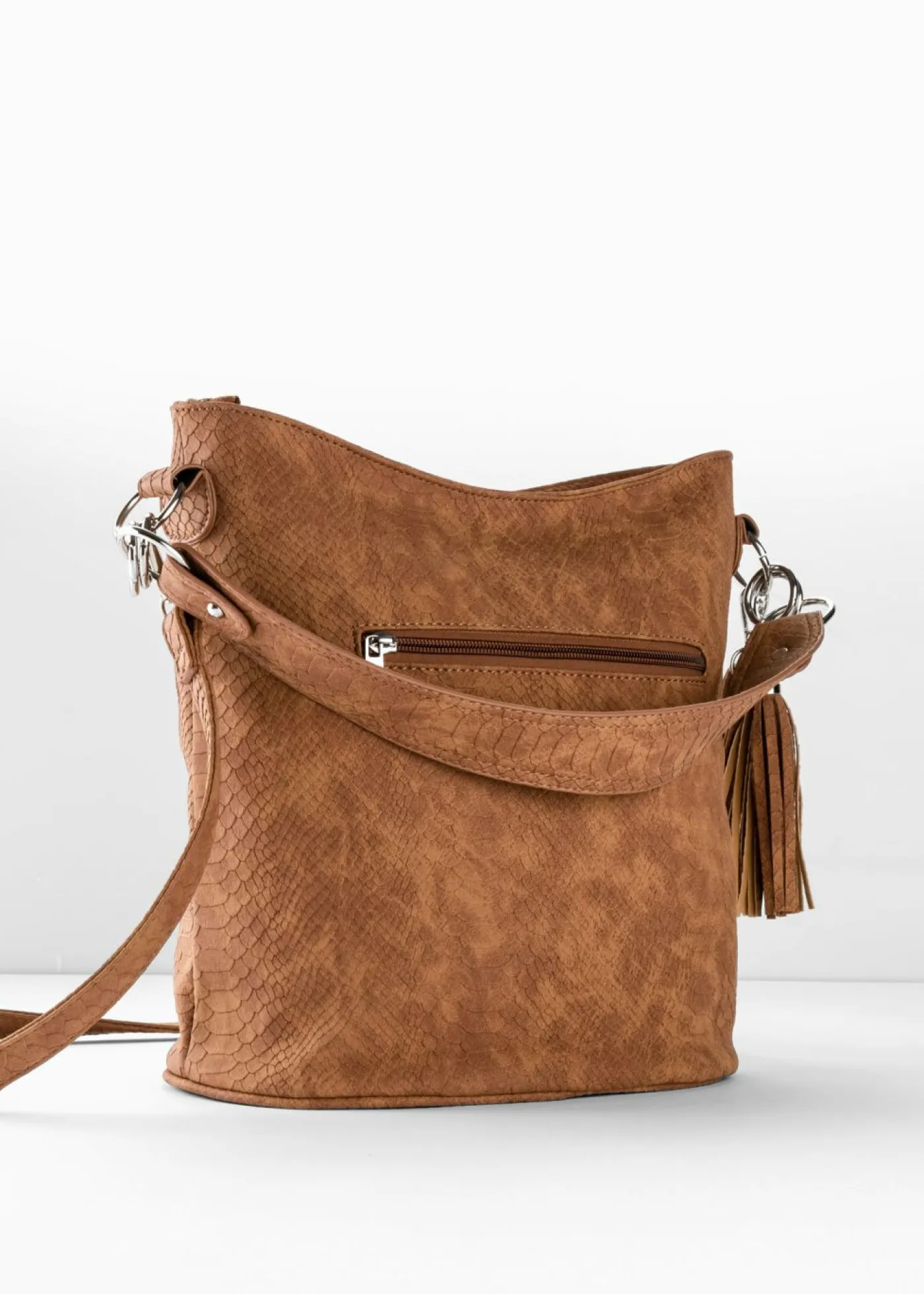 bonprix bonprix Bolso de mano con bordado Coñac Discount