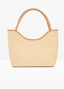 bonprix bonprix Bolso shopper con aspecto de paja Crudo Outlet