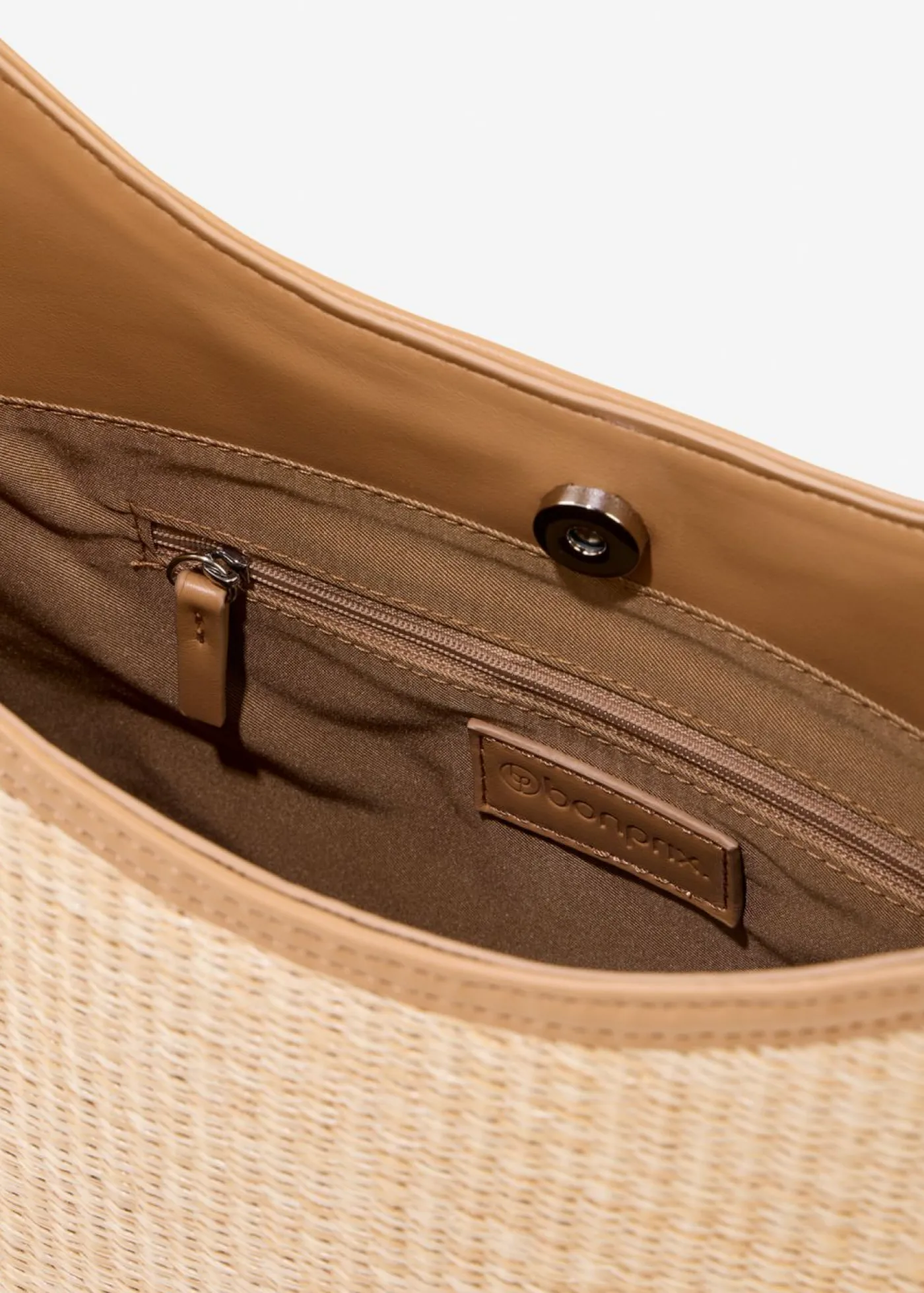 bonprix bonprix Bolso shopper con aspecto de paja Crudo Outlet