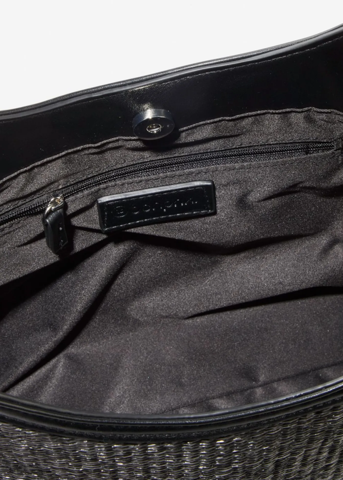 bonprix bonprix Bolso shopper con aspecto de paja Negro New