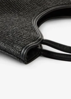 bonprix bonprix Bolso shopper con aspecto de paja Negro New