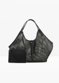 bonprix bonprix Bolso shopper de malla Negro New