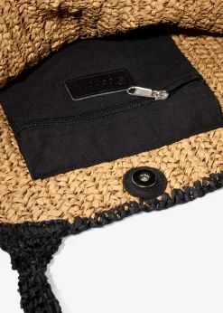 bonprix bonprix Bolso shopper de paja Crudo + negro Best