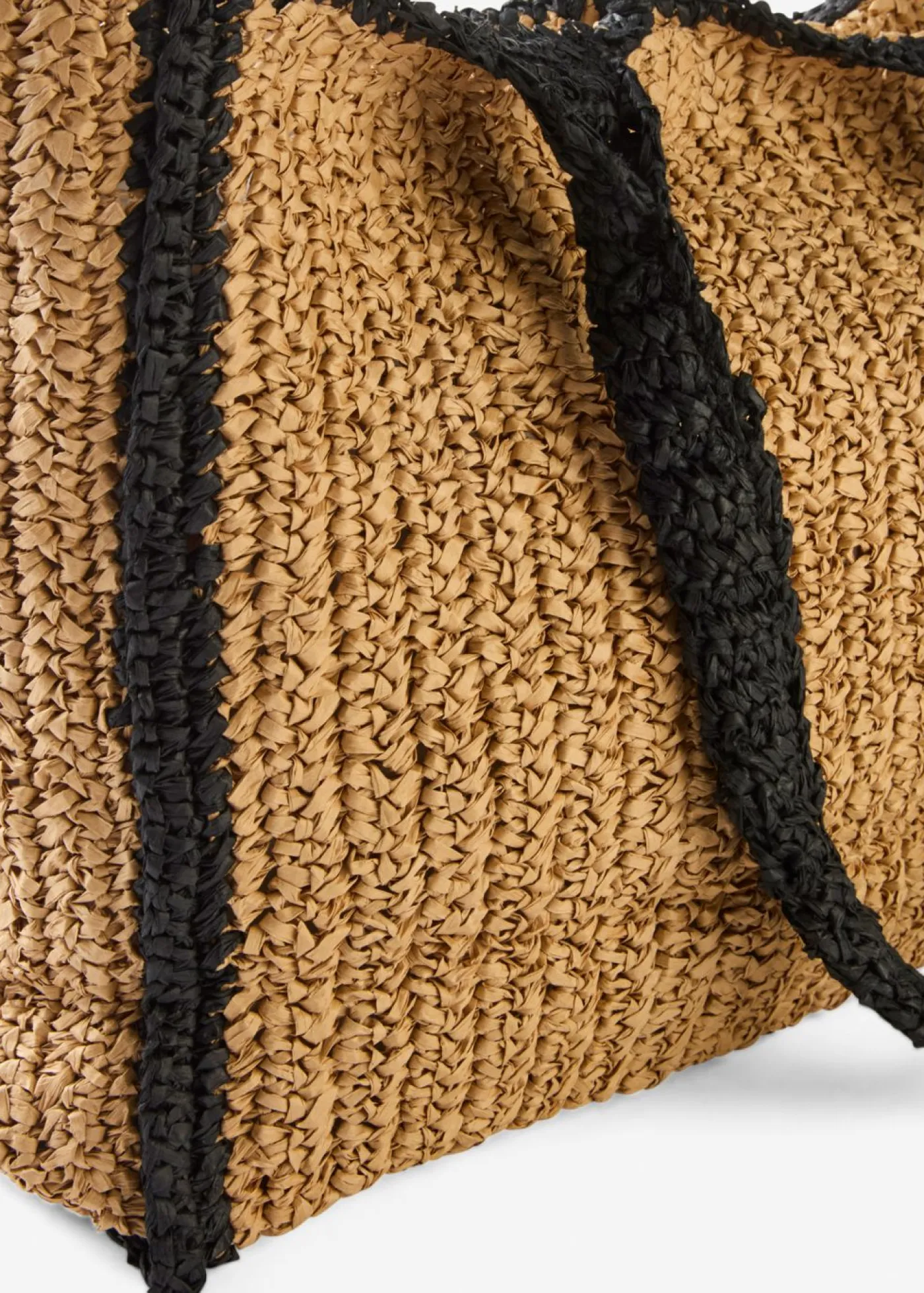 bonprix bonprix Bolso shopper de paja Crudo + negro Best