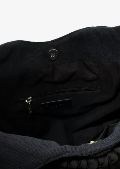 bonprix bonprix Bolso shopper de tela Negro Outlet