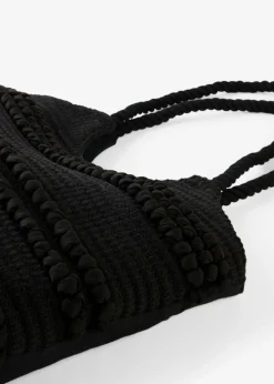 bonprix bonprix Bolso shopper de tela Negro Outlet