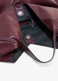 bonprix bonprix Bolso shopper suave de tamaño XXL rojo burdeos Hot