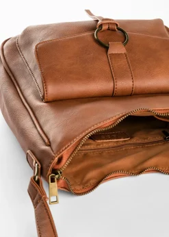 bonprix bonprix Bolso tipo bandolera, mediano, con detalle de hebilla Coñac Best