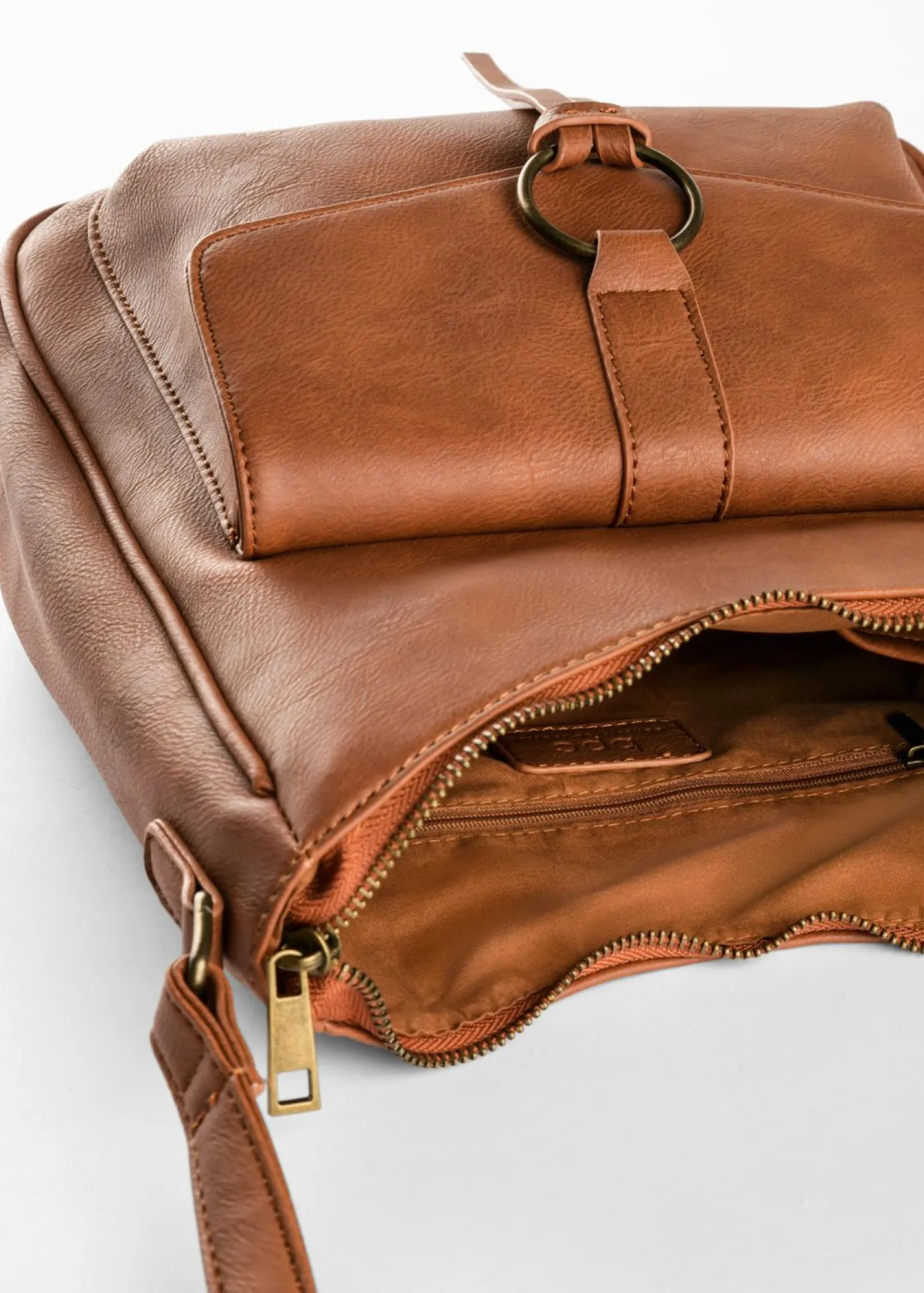 bonprix bonprix Bolso tipo bandolera, mediano, con detalle de hebilla Coñac Best