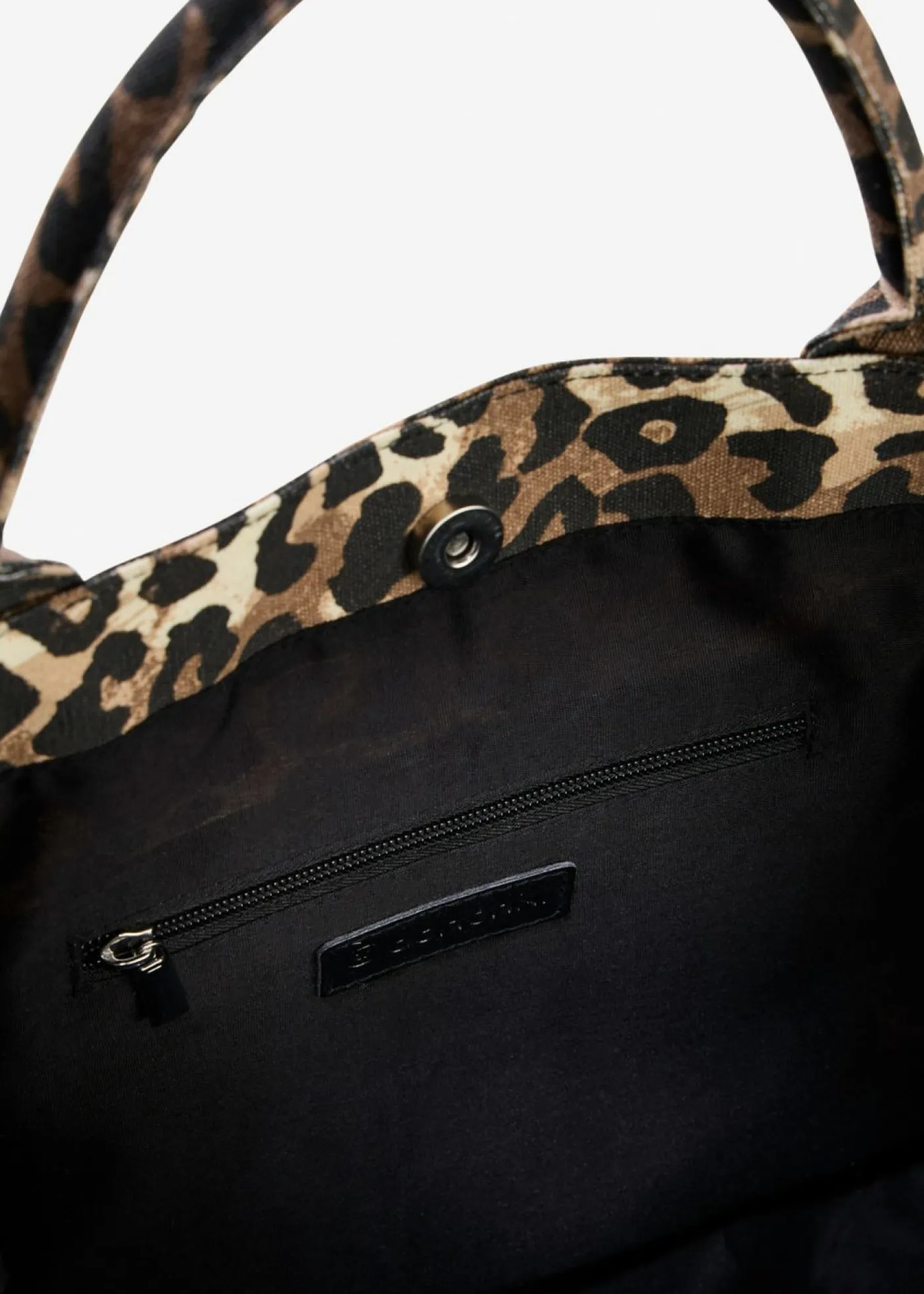 bonprix bonprix Bolso tipo shopper de lona con estampado de leopardo Beige natural-marrón-negro con estampado de leopardo Clearance