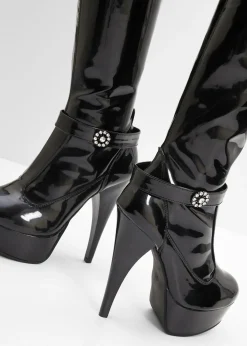 bonprix bonprix Botas altas con plataforma Negro