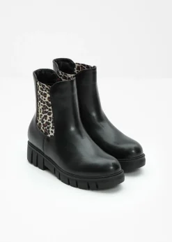 bonprix bonprix Botas Chelsea Negro de leopardo Best