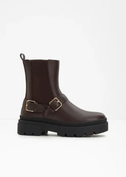 bonprix bonprix Botas Chelsea Marrón oscuro Hot