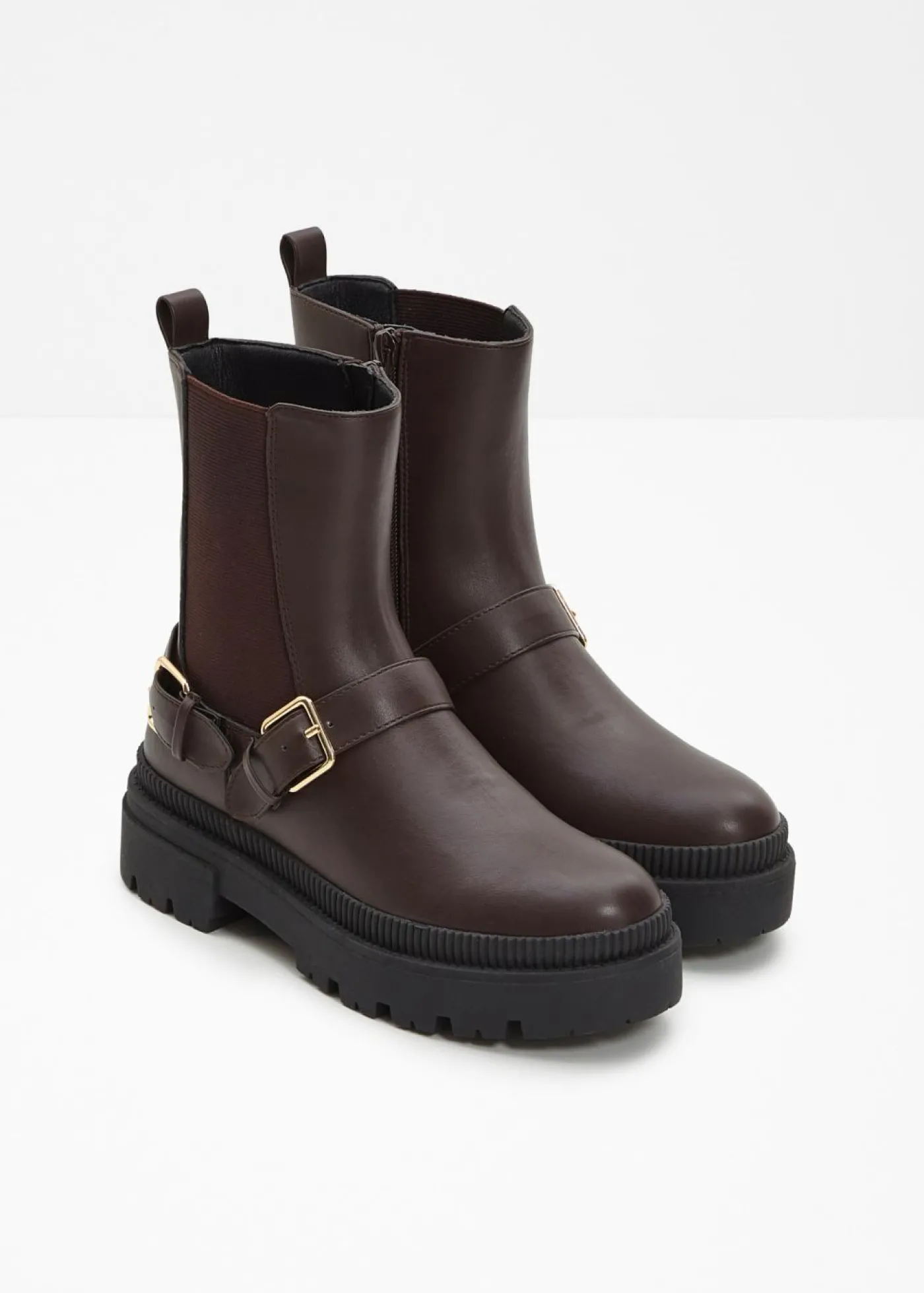 bonprix bonprix Botas Chelsea Marrón oscuro Hot