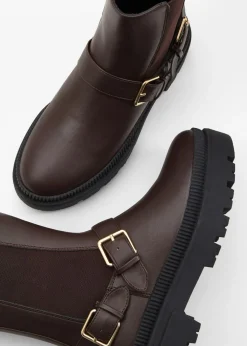bonprix bonprix Botas Chelsea Marrón oscuro Hot