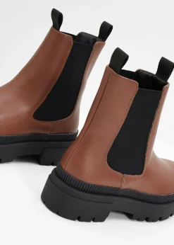 bonprix bonprix Botas Chelsea con suela perfilada Coñac Clearance