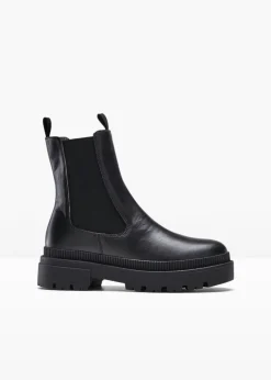 bonprix bonprix Botas Chelsea con suela perfilada Negro Hot