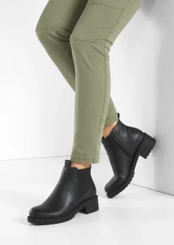 bonprix bonprix Botas Chelsea en suela perfilada Negro Discount